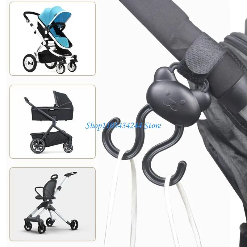

Baby Strollers Double Hook Pram Storage Rack Cart Organiser Diaper Bag Hanger Clip Unisex Boy Girls Travel Essential