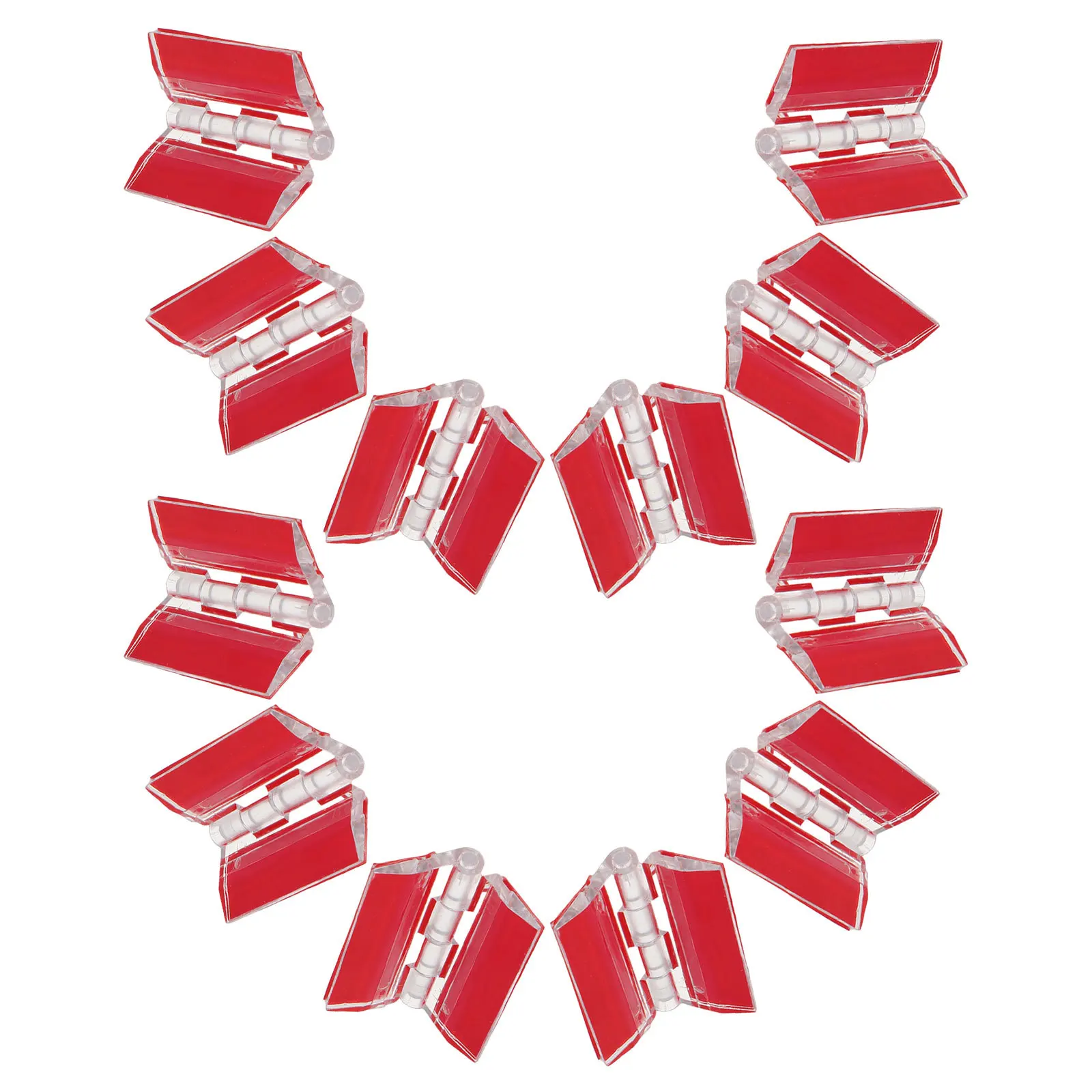 

12pcs Continuous Piano Hinge 450Mm Transparent Acrylic Self-Adhesive For Diy Cabinet Box Craft Display Stand Aquarium Lid Mini