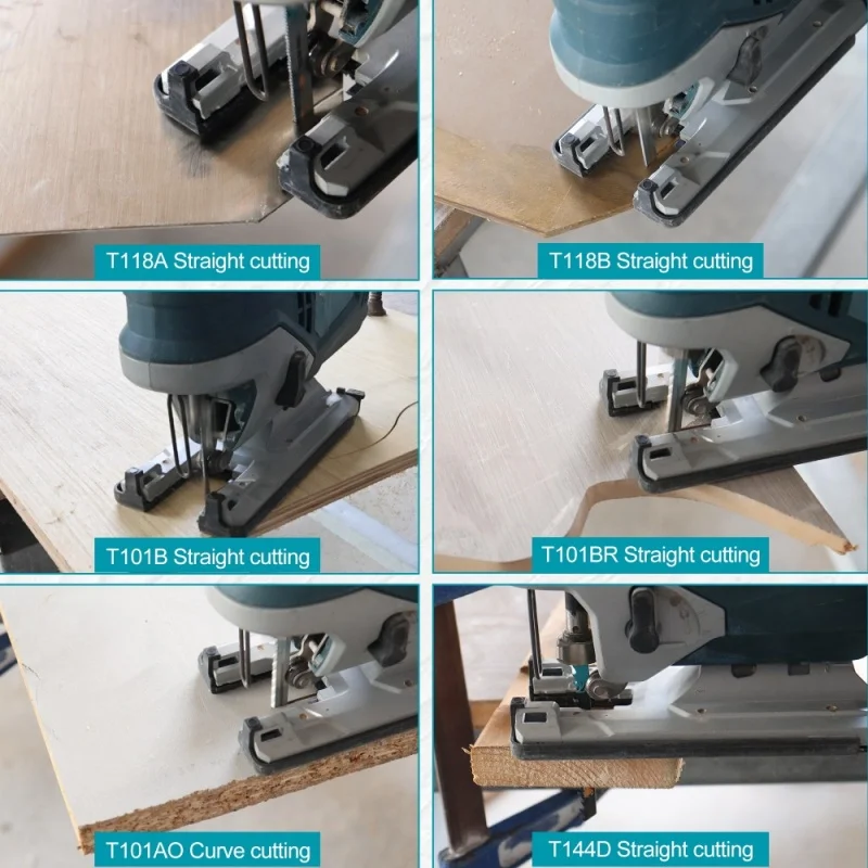 EXFEIN Stichsägeblätter-Set 30 Stück HSS Sortierte T-Schaft Ersatz-Stichsägeblätter zum Schneiden von Holz, Kunststoff und Metall Sägescheibe – Detail 1