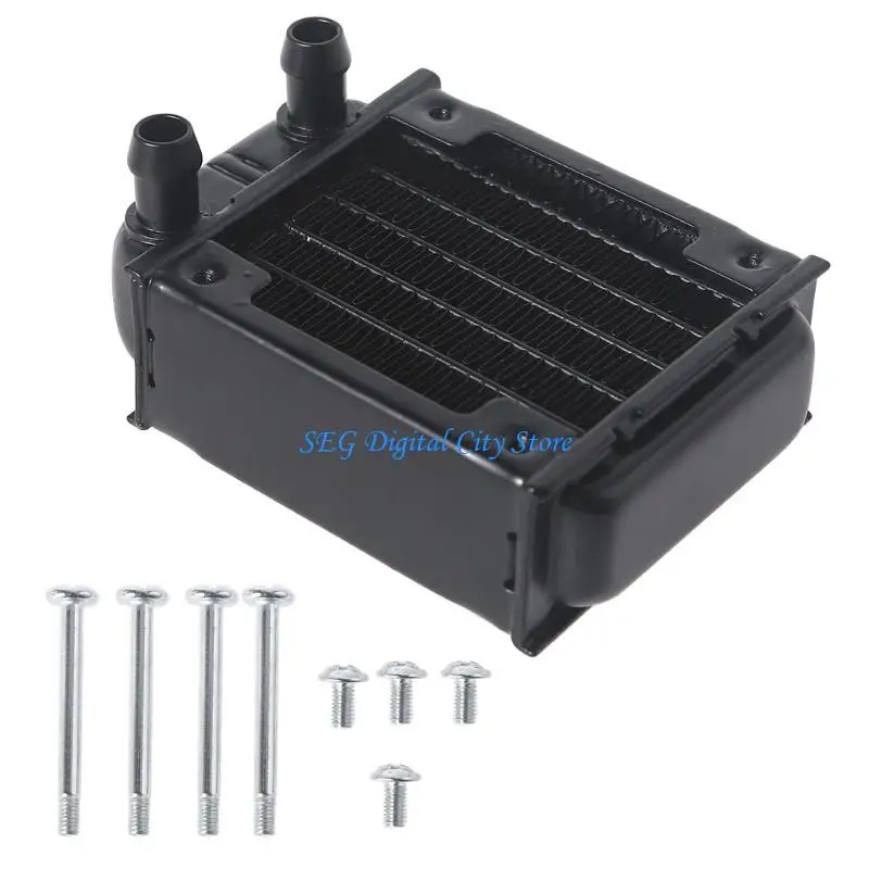 U75B 6 Pipe Aluminum Heat Exchanger Radiator for PC CPU CO2 Water Cool System Computer 4 Aluminum Radiator with Tube