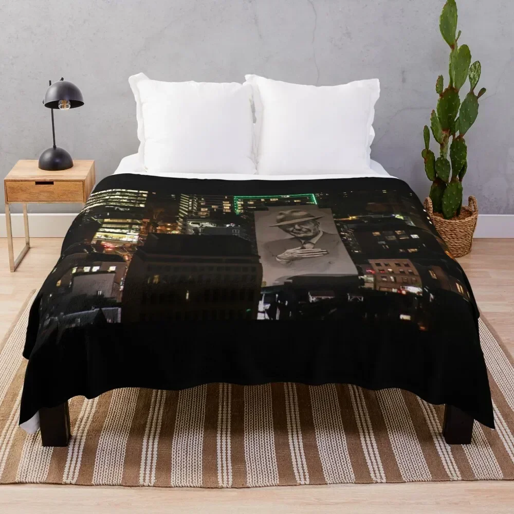 

Montreal at Night Home of Leonard Cohen Throw Blanket Stylish Couch Blanket for Home Living Room