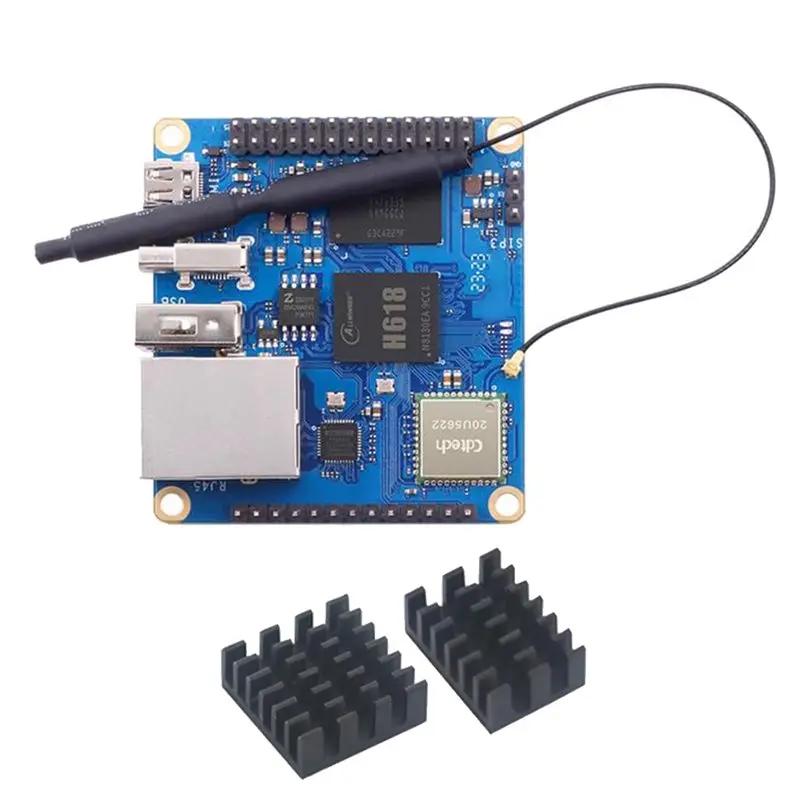 Y43A-10X For Orange Pi Zero 3 Development Board 1GB+Heat Sink H618 Wifi5+BT 5.0 Gigabit LAN For Android 12 Debian12