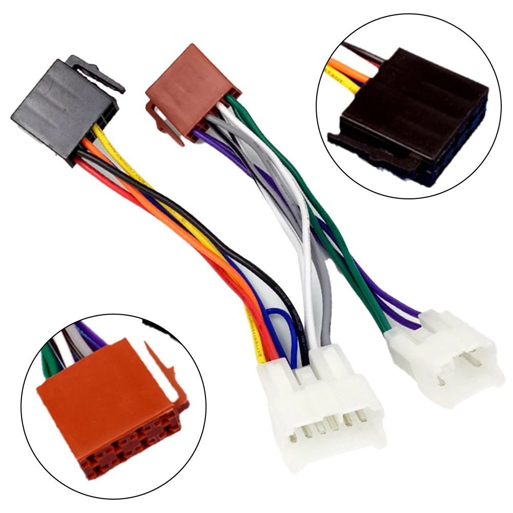 ISO Power Cable Adapter ISO Radio Wiring Adapter Quick Installation Direct Installation Easy To Use High Universality