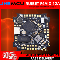 JHEMCU Ruibet F4AIO 12A F411 Flight Controller ICM42688P W/5V BEC Built-in 12A BLHELI_S 1-2S 4in1 ESC 25.5X25.5mm for FPV Drone