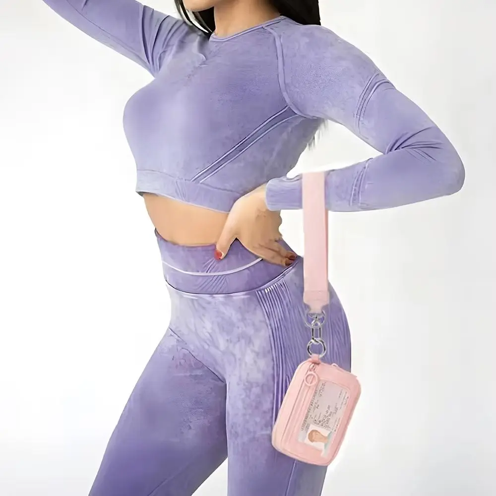 حامل بطاقات معلق من النايلون الأنيق، حقيبة محفظة صغيرة مربعة الشكل، متعددة الوظائف مقاومة للماء، محفظة يد متعددة البطاقات للجنسين