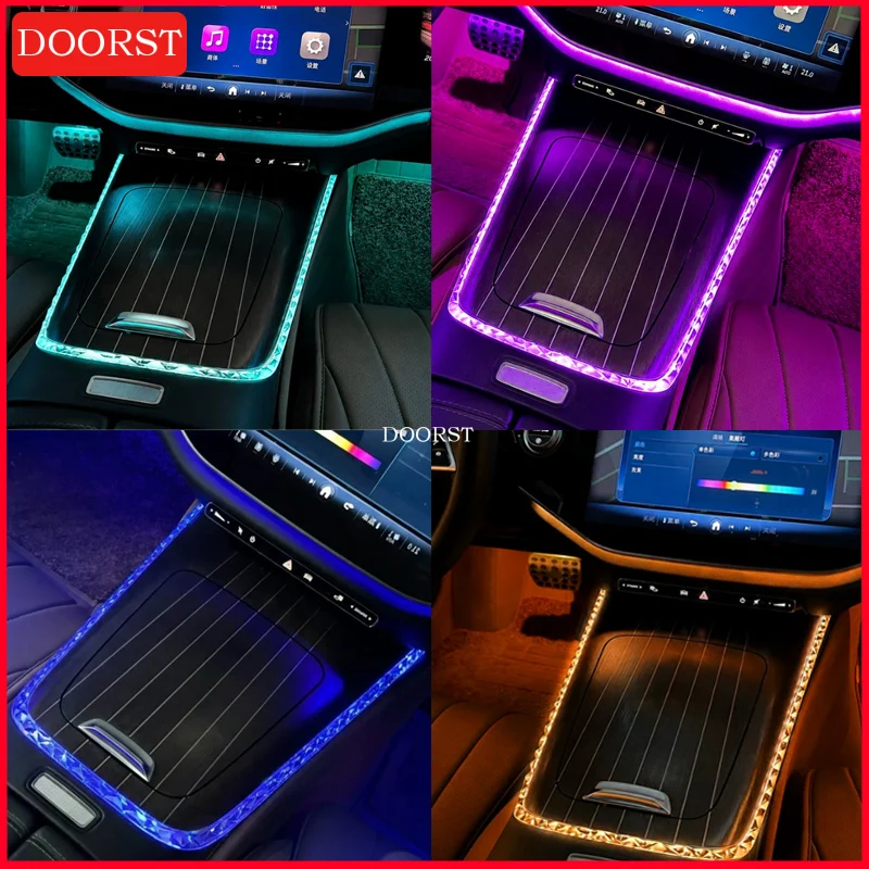 

For Mercedes Benz E Class E260 E300 W214 Central Control Panel Crystal Light Frame Decoration interior Modification Accessories