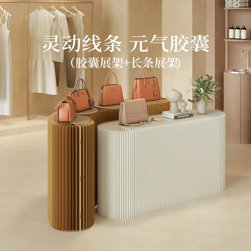 

Commercial Shelf Stretching Display Rack Front Desk Capsule Display Rack Storage Rack Display Office Exhibition Activities