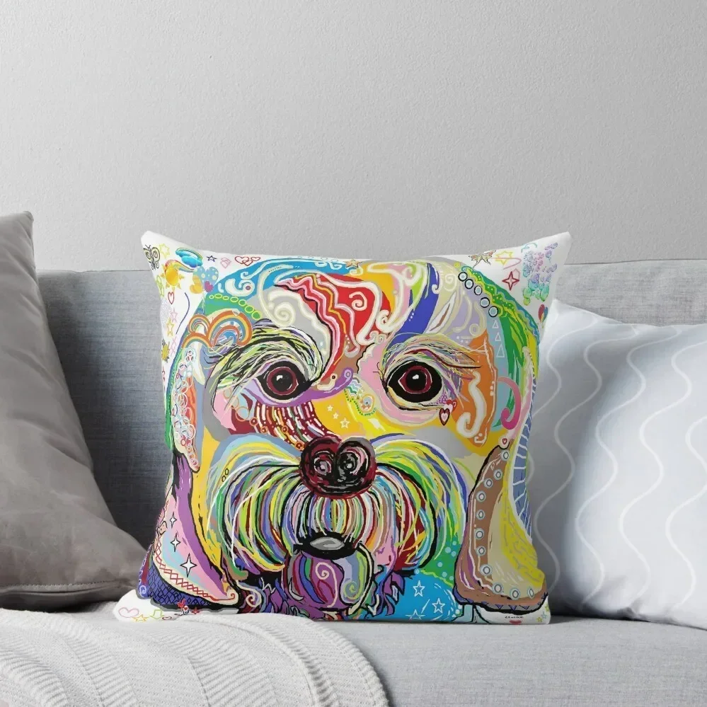 

Maltese Puppy Throw Pillow Pillowcases Cushion Covers Sofa New year pillow