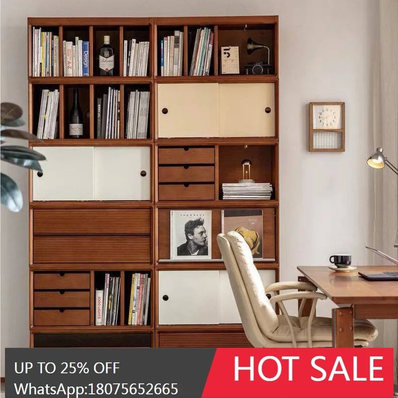 

SGF Simple Solid Wood Sideboard Flip Door Floor-standing Freestanding Combination Cabinet Multi-functional
