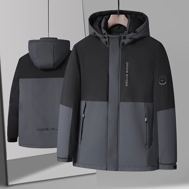 

Men's Parkas Autumn Winter Casual Loose Comfortable Cold Proof Coat New Fashion Trend Thick Warm Hooded Cotton-Padded Jacket
