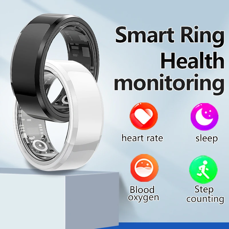 

Smart Ring Men Women Health Monitoring Blood oxygen Multi-sport Mode Bluetooth Fitness Tracking IP68 5ATM Waterproof Smartring