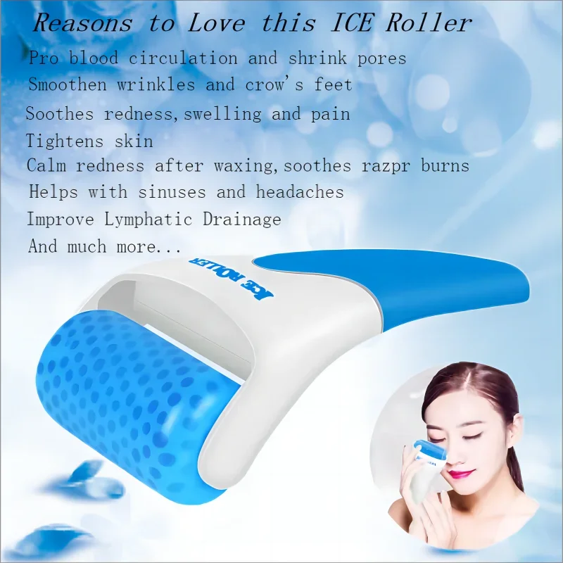 New Reusable Face Roller Cooling Ice Roller Massager Skin Lifting Tool Face Lift Massage For Muscle Cold Therapy