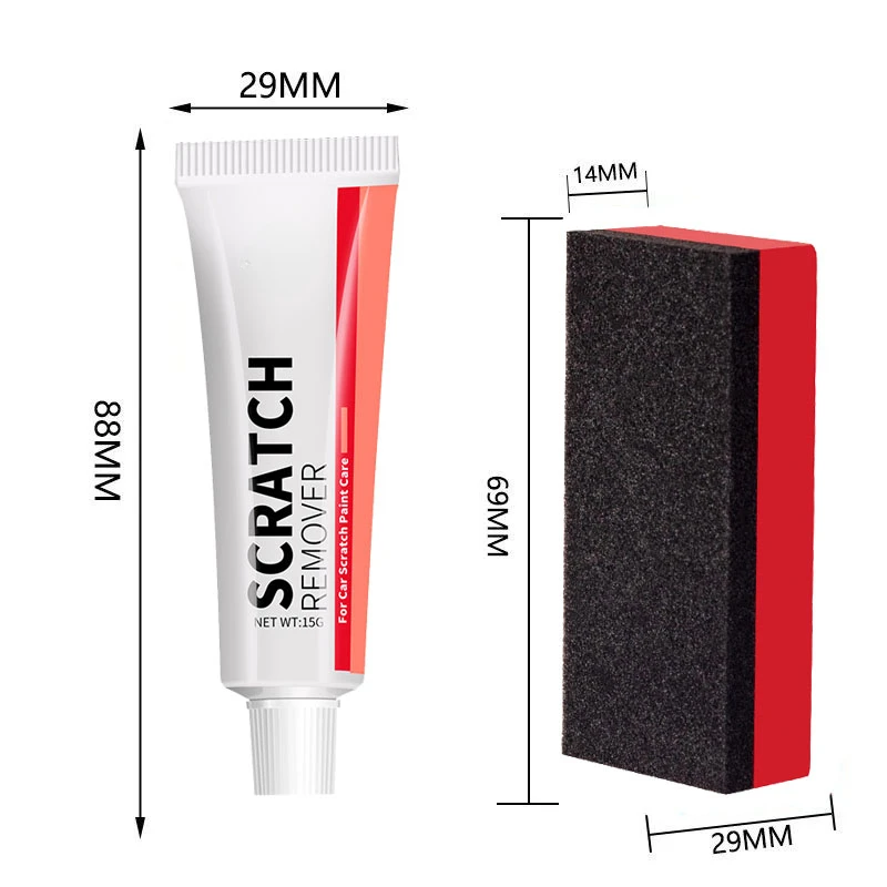 Car Scratch Remover Car Polishing Paste with Sponge, Car Body Paint Care Kit Grinding Compound Anti Scratch Wax