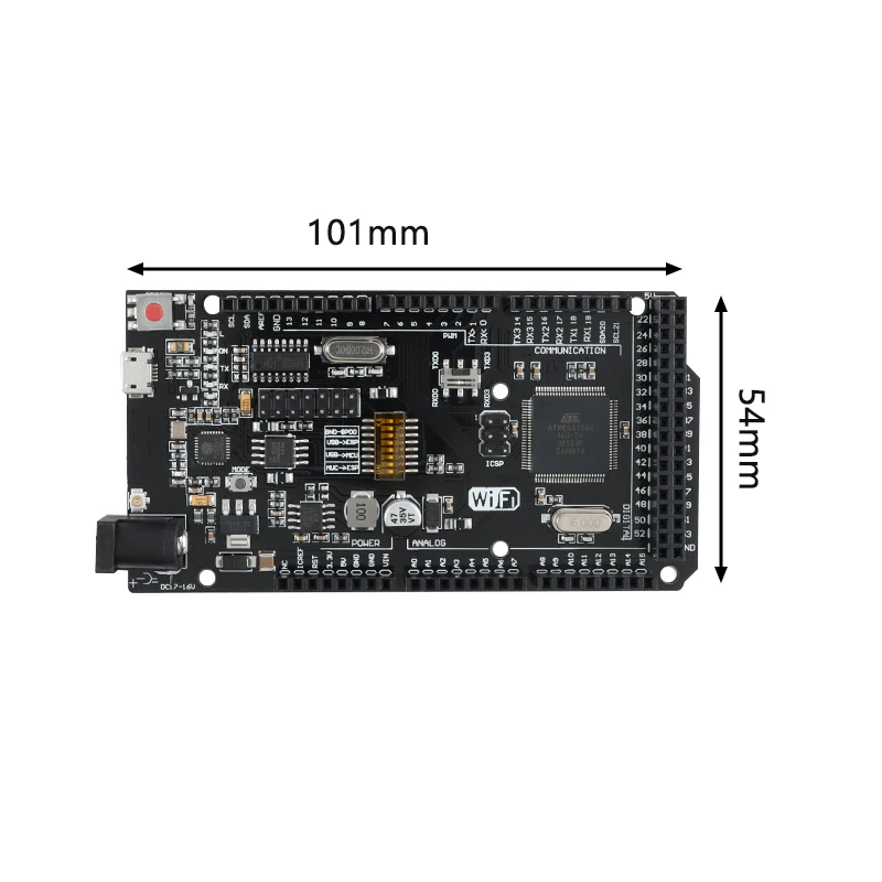 Mega R3 ATmega2560+WiFi ESP8266 USB-TTL CH340 R3 ATmega2560 ESP8266 32M Memory for Arduino Mega NodeMCU for WeMos MEGA 2560