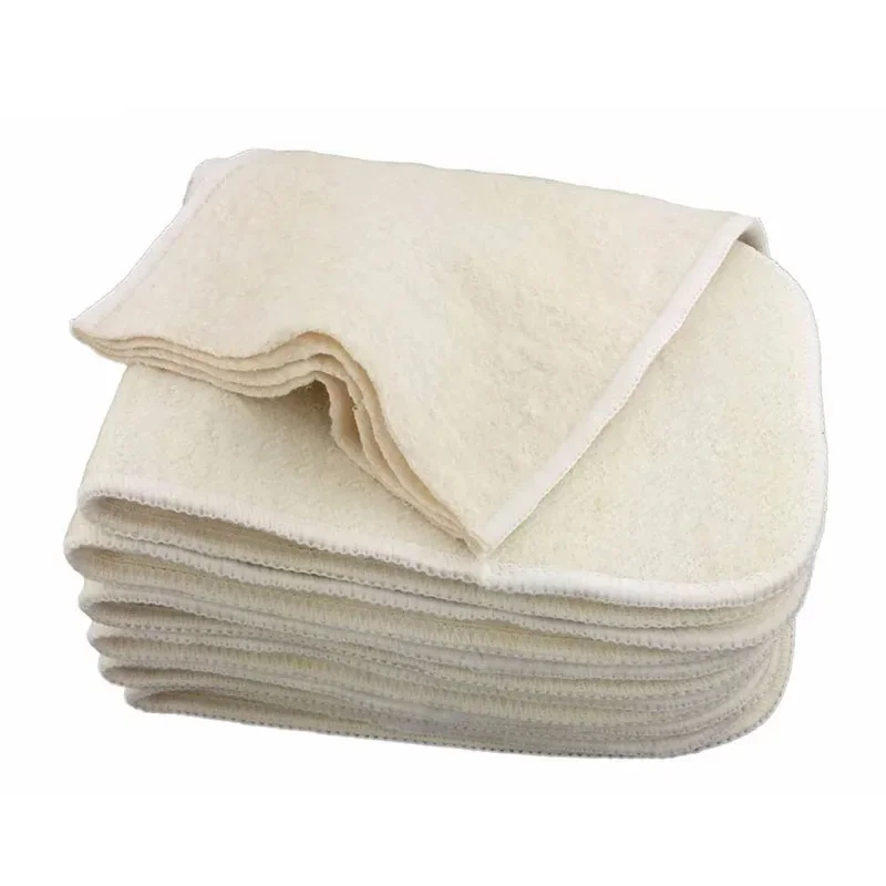 Fralda De Pano De Algodão Reutilizável Do Bebê, Almofada De Inserção De Fralda Lavável, Super Absorção, Forros Boosters, Carvão De Bambu, Fraldas De Microfibra