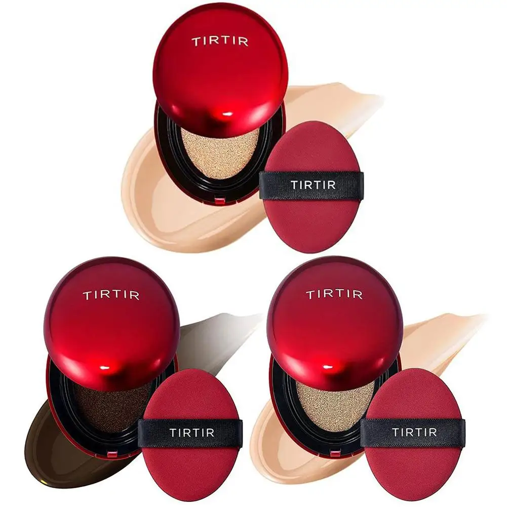 Red Cushion Foundation Long-lasting Moisturizing Full Coverage Concealer Makeup Tone Up Cream Base Korean Cushion Cosmetics