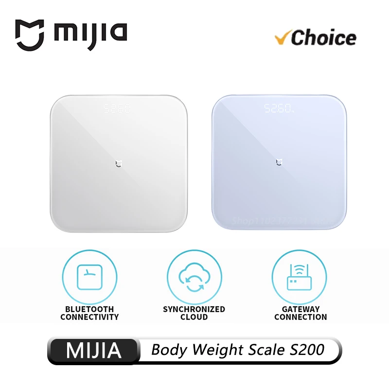 Mijia Scale S200 High Precision Sensor Balance Test Weight Report LED Screen Multifunctional Smart Scale Mi home