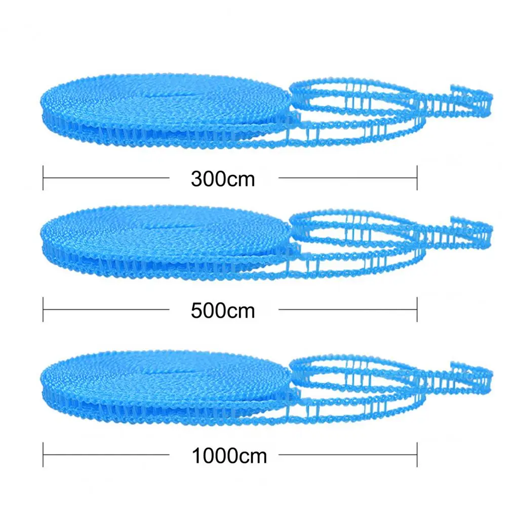 Buoni ganci di fissaggio antiscivolo Carico forte Corda multiuso per asciugare i vestiti Linee di vestiti appese regolabili