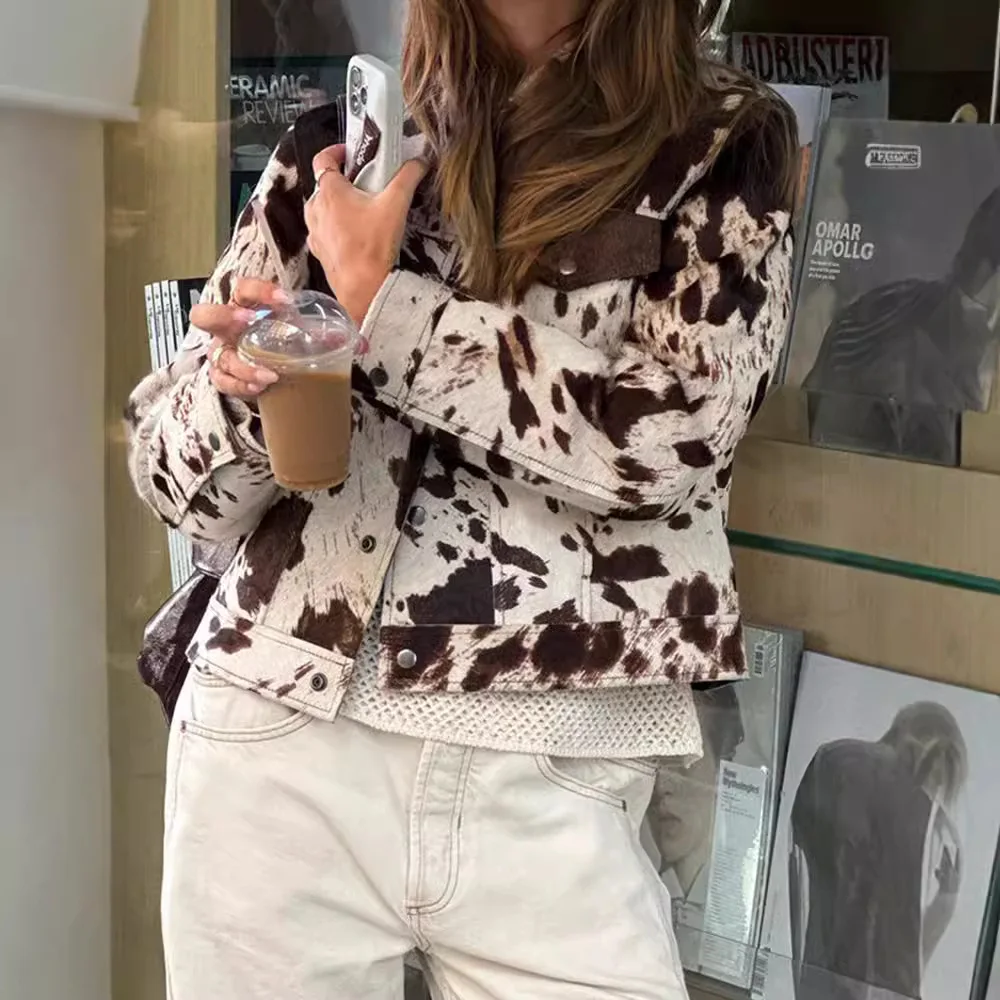 

Новинка 2023 года, женская бежевая короткая шерстяная куртка с нерегулярным узором, повседневная элегантная куртка с поясом на весну и осень, разноцветные варианты