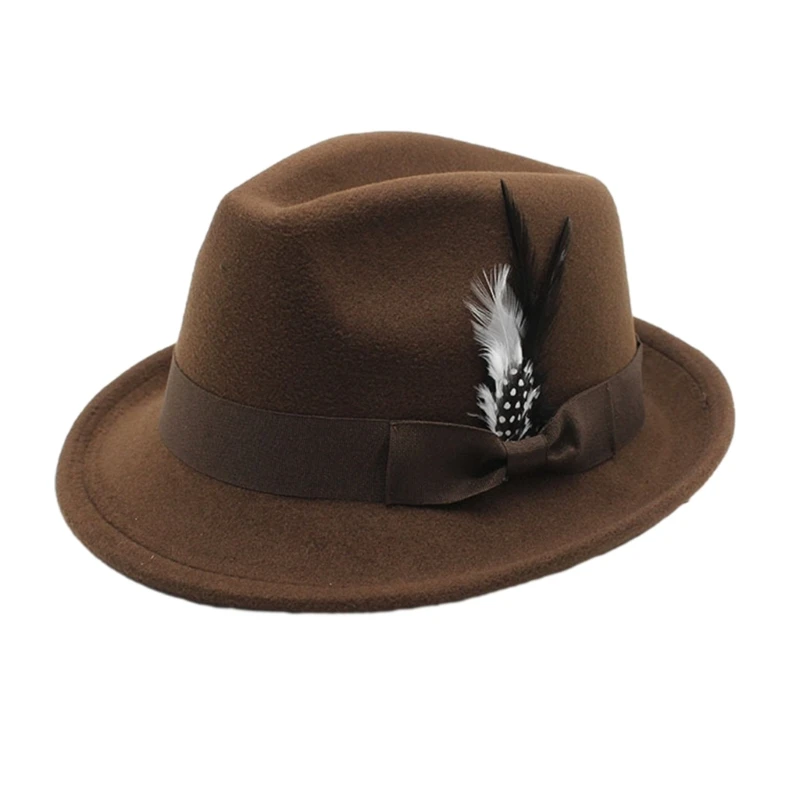 Oktoberfest JazzHat Adult Stage Performances Accessories Felt Flat Top Hat