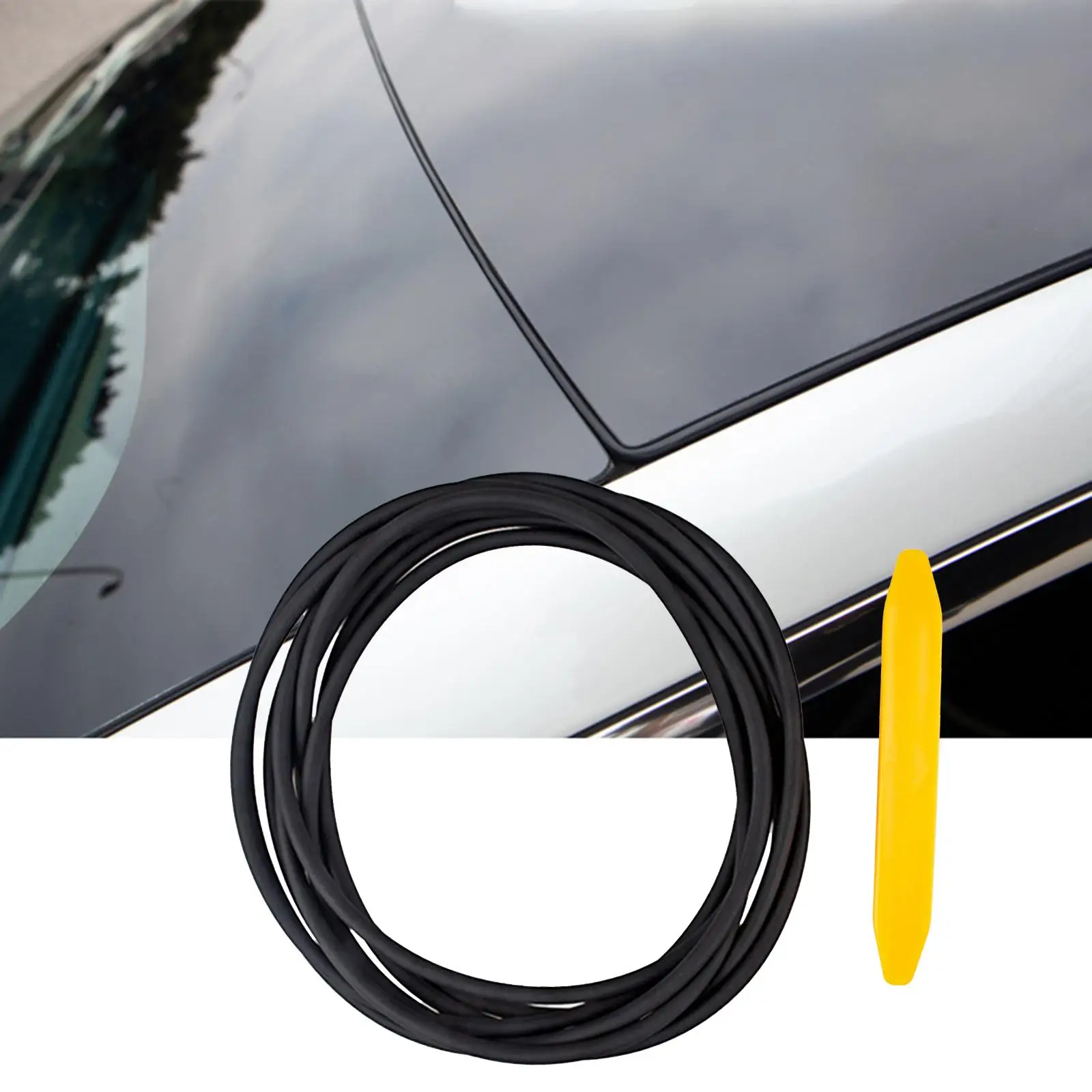 Silicone Sunroof Seal Strip Sound Insulation Glass Seal Rings Strip Accessories