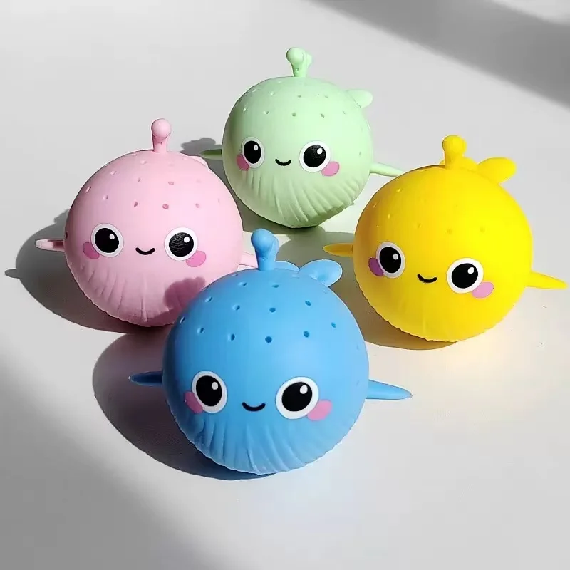 Juguetes de Baño para Bebés, Esponja Absorbente de Agua, Ballena para Apretar, Juguetes Antiestrés, Juguete Acuático para Niños, Juguete Blandito para el Verano