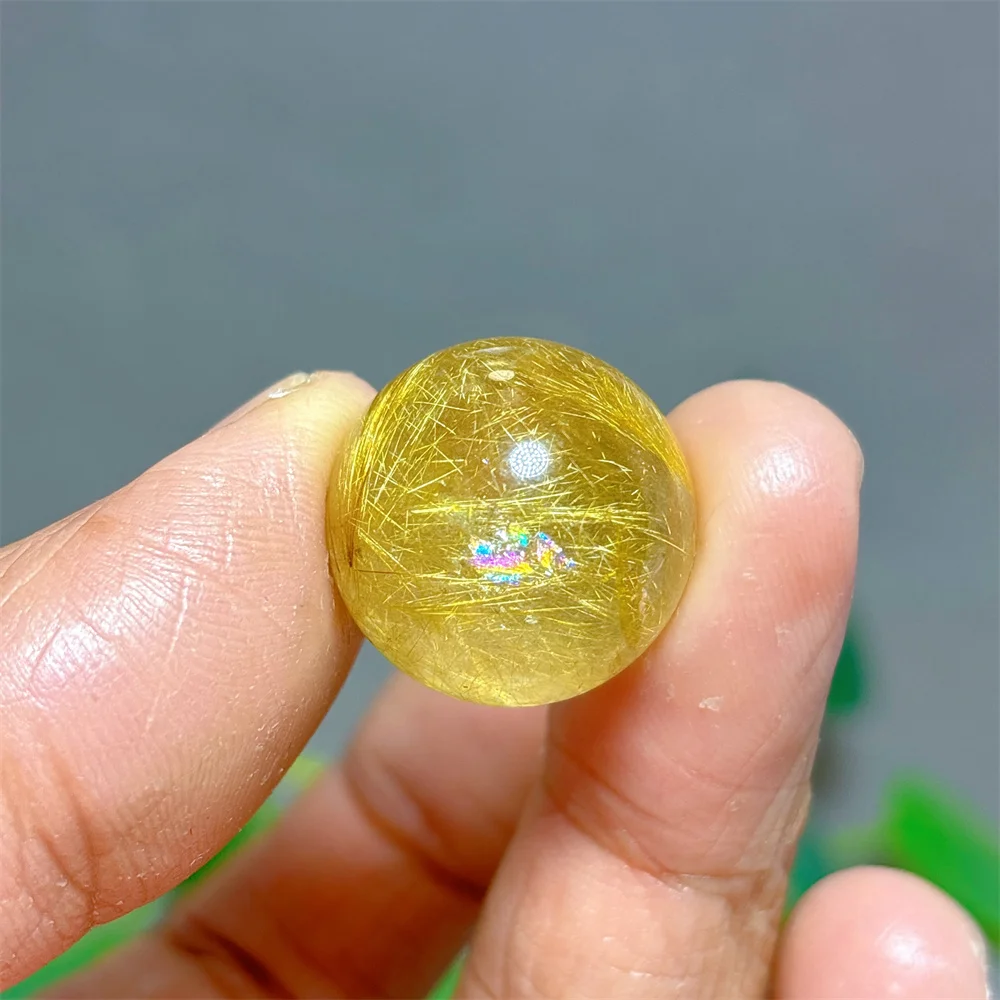 Rutile Sphere Crystal Natural Quartz Stone Home Decoration Minerals Reiki Craft Gifts Energy Healing Crystals Meditation +Stand