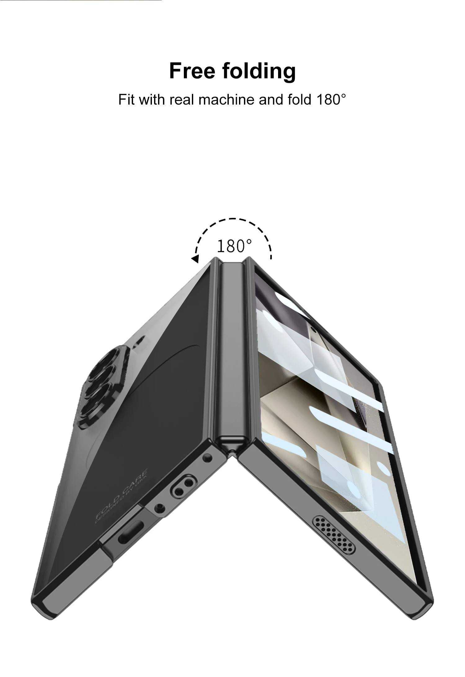 Luxus-Beschichtung Bildschirm Glas Fall Für Samsung Galaxy Z Fold 7 6 Kamera Schutzhülle Klare Kunststoff Abdeckung Für Z falten 5 4 Funda – Detail 10