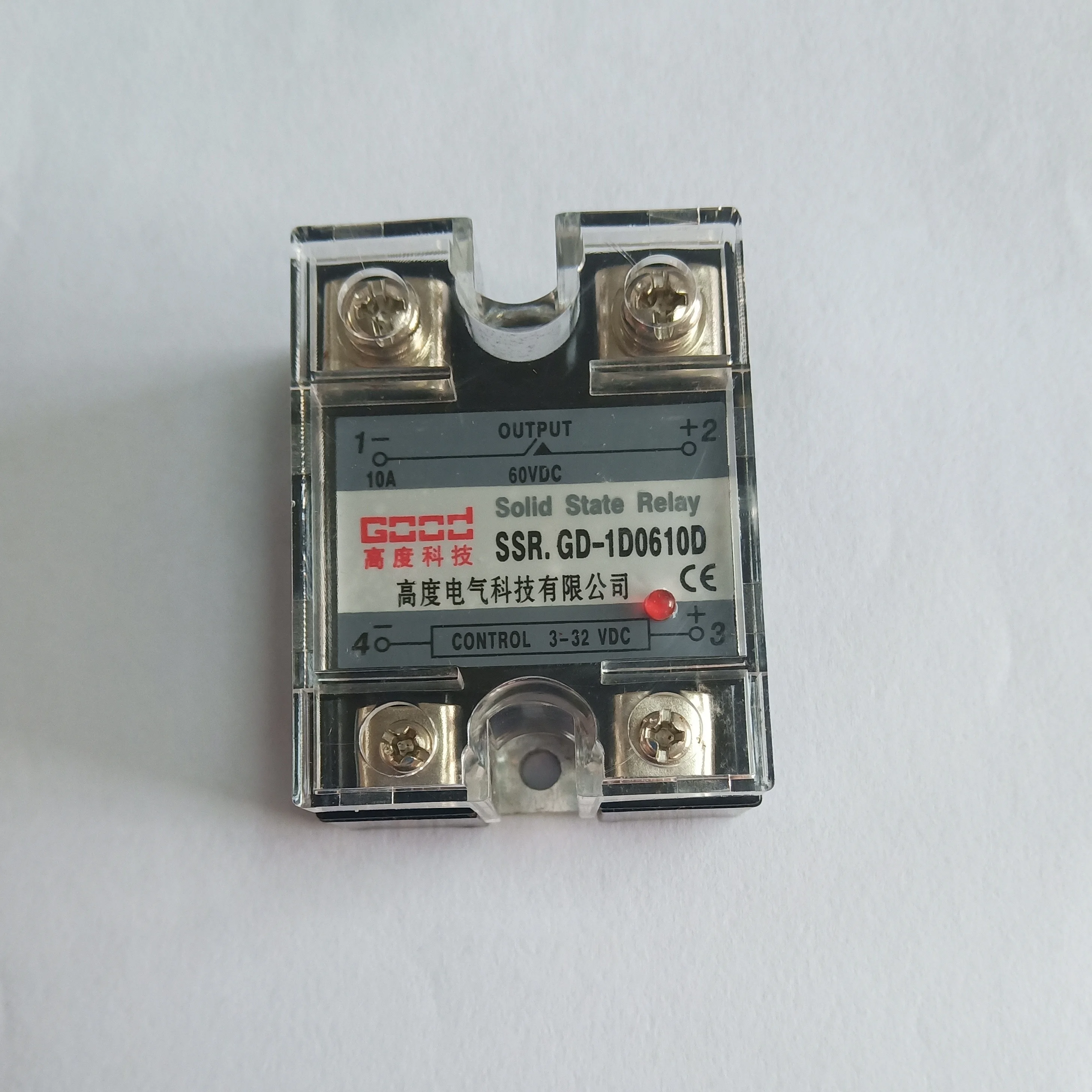 （Spot goods）SSR-GD-1D0610DRated current10A 3-32VDCsingle phase ssr solid state relay voltage type regulator