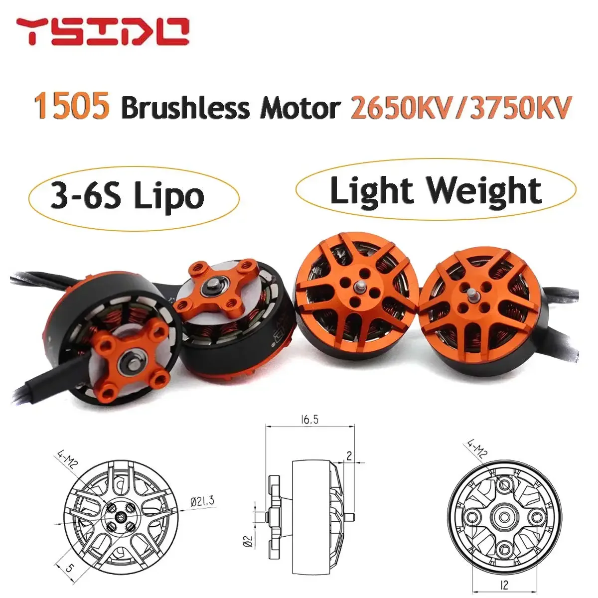 Light-weight 1103 1104 1204 1404 1505 1507 1607 Brushless Motor for RC FPV Racing Drone RC Quadcopter DIY RC Upgrade Accessories