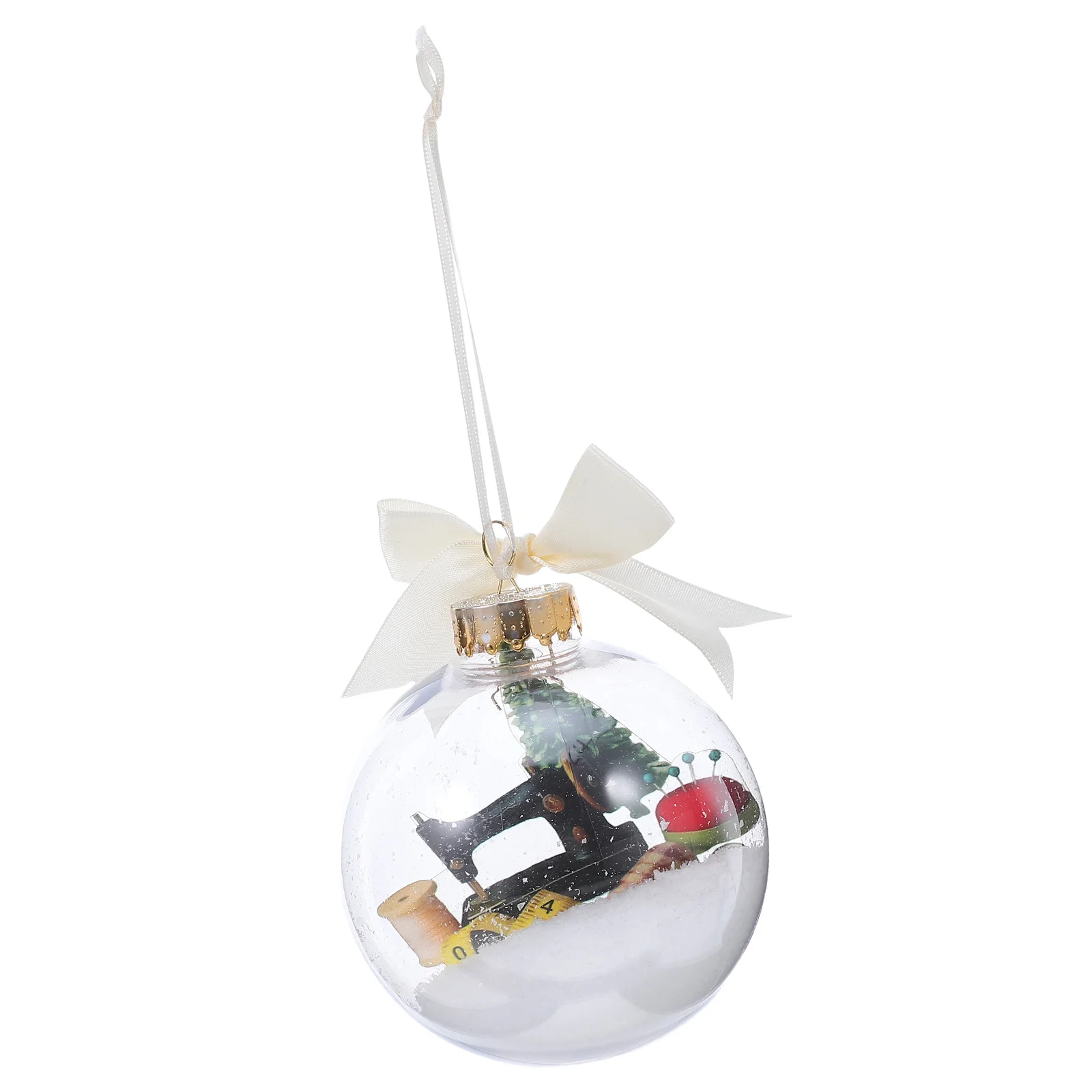 

Clear Plastic Snow Globe Ornament For Christmas Tree Xmas Hanging Sewing Snow Ball Pendant For Christmas Parties Holidays