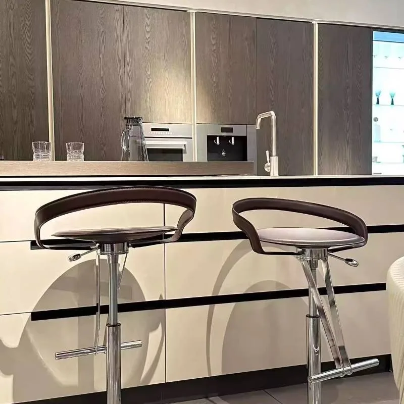 Silla De Bar cómoda De Metal, cocina, ligera, plegable, giratoria, isla, club nocturno, muebles De Barra De Cocina