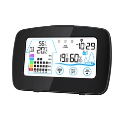 Weather Station Clocks Wireless Indoor Outdoor Thermometer Table Clock With Temperature And Humidity Snooze Alarm Clock