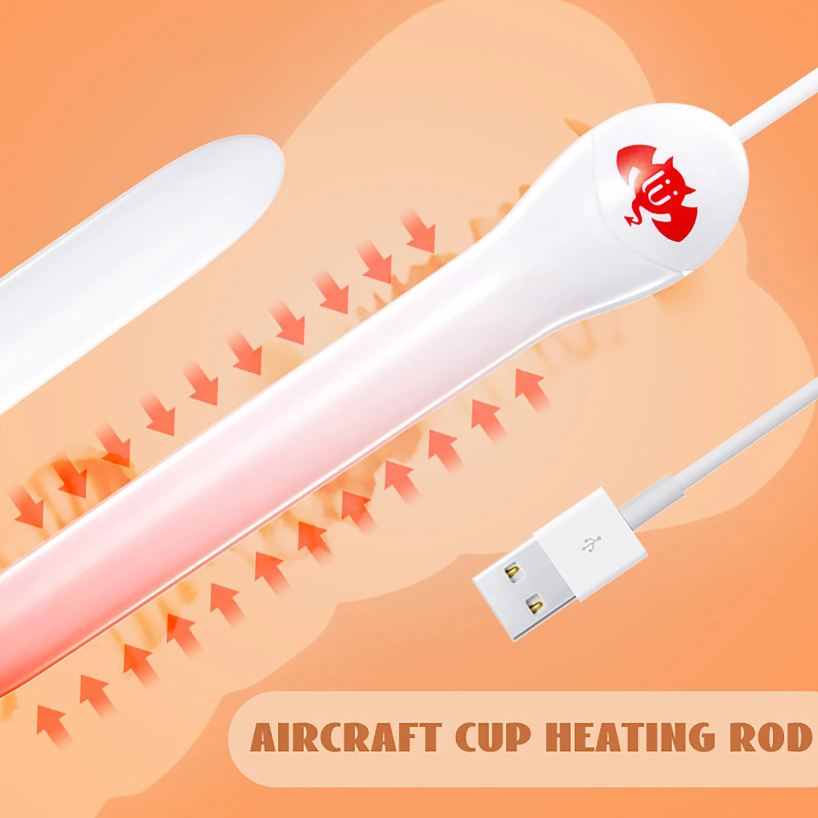 14CM USB Heating Rod For Sex Dolls Accessories Silicone vaginal Male Masturbator Cup Sex Toys for Men Heated Stick Pussy Warmer