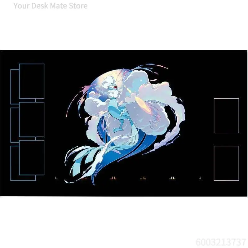 Mixed Style Anime Creature TCG Playmat Sharp Battle & Warm Garden Scene Non-slip Rubber Card Game Large Desk Mouse Pad