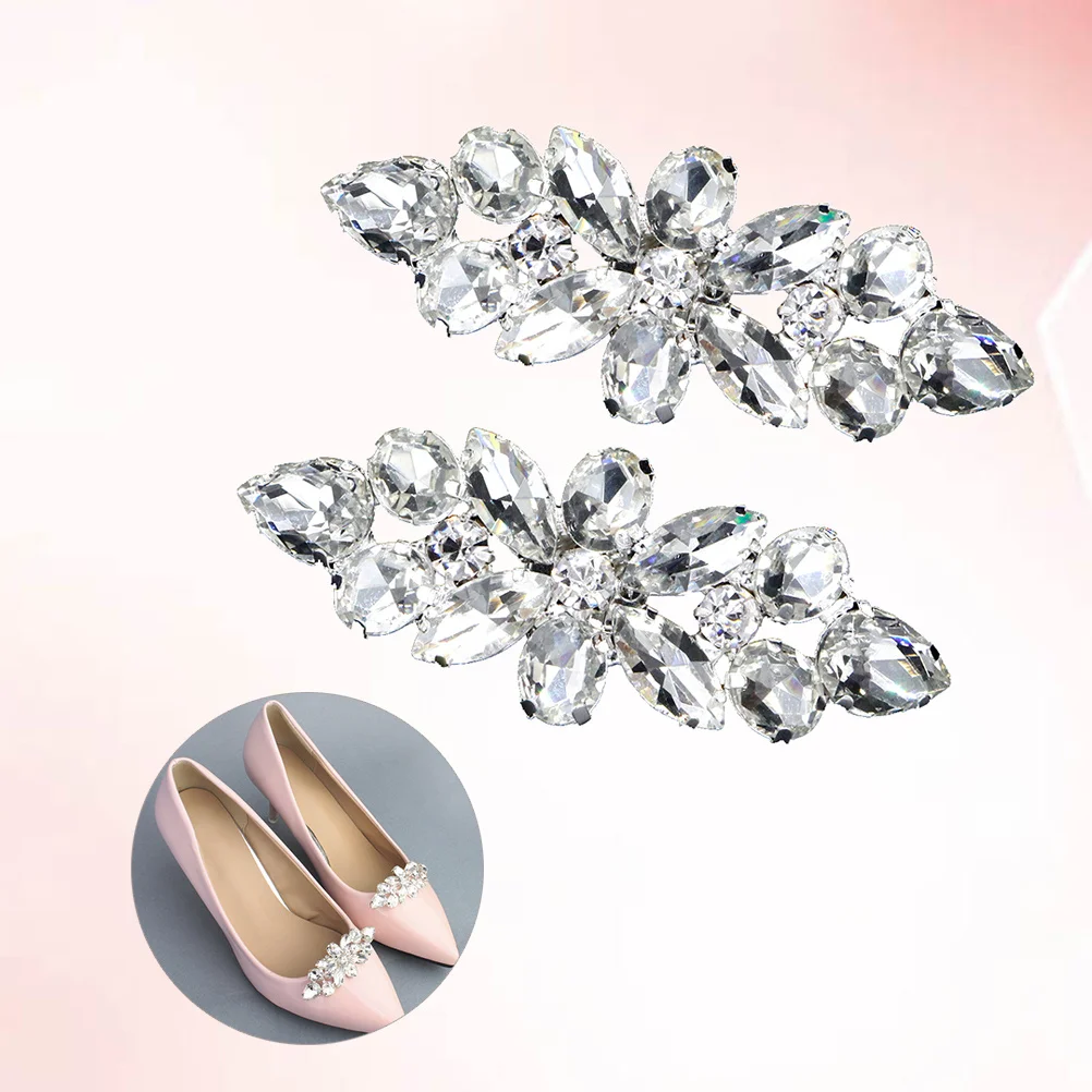 

Wedding Shoe Buckle Crystal Rhinestone Diy Clips For Bridal Flats Sandals Silver Alloy Decor Home Storage Collection Tools