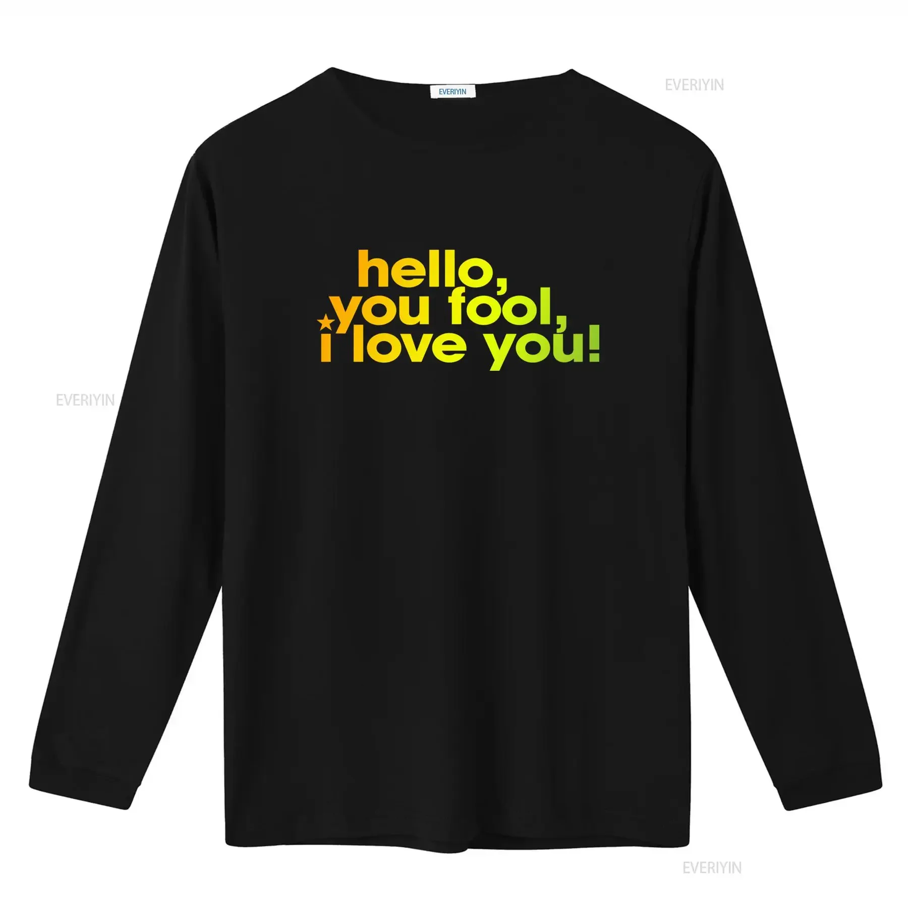 Roxette Retro Vintage Funny Classic T Shirt S 3XL with 'hello you fool i love ' Print vintage Washed Comfortable Versatile
