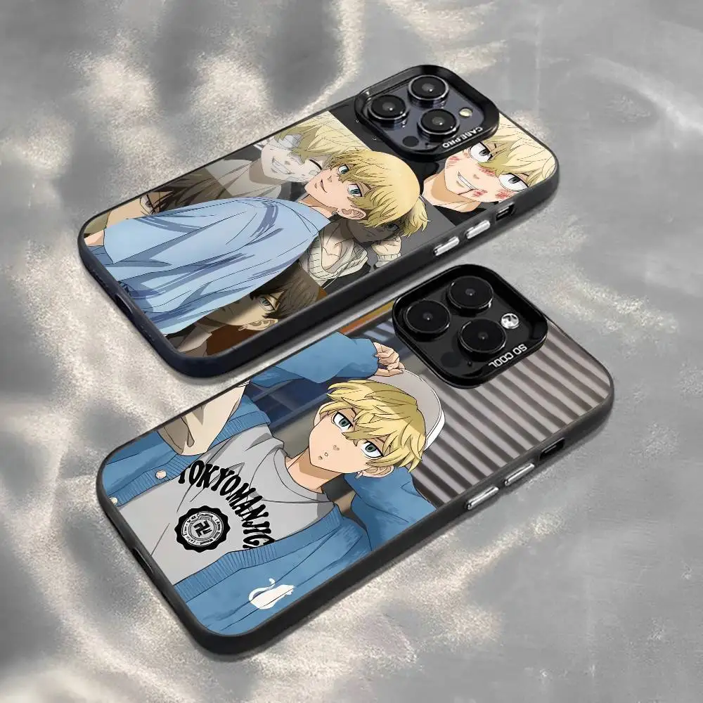 Funda para Teléfono T-Tokyo Revengers C-Chifuyu para iPhone 17, 16, 15, 14, 13, 12, 11 Plus, Pro Max, XS, Cubierta Interior Plateada de Color