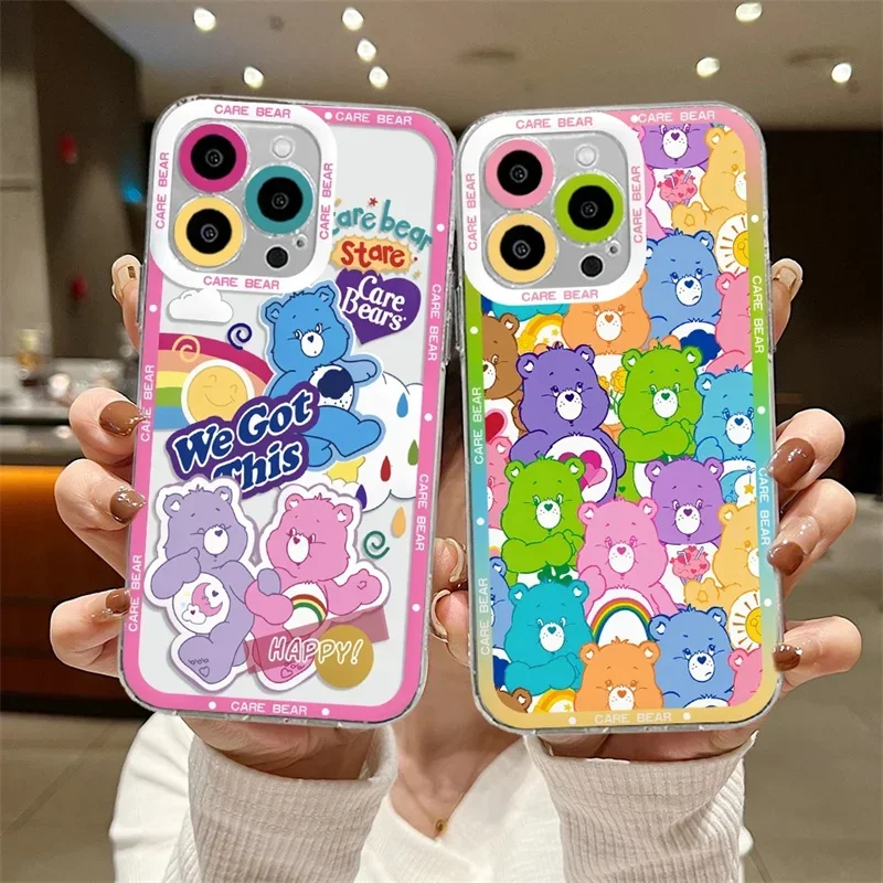 Casing untuk RENO 13F 12F 11F 13 12 Pro 5G 11 10 9 8 7 6 Pro 7Z 8Z 5Z 2F 2Z 8T 6 5 Lite OPPO A94 A74 A79 A2 A54 Sampul Beruang Perawatan Lucu