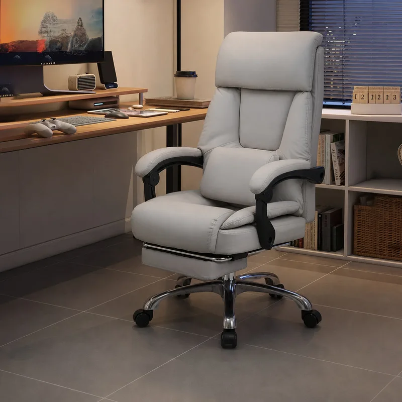 HYS computer chair home comfortable sedentary not tired boss chair reclining office chair bedroom study desk