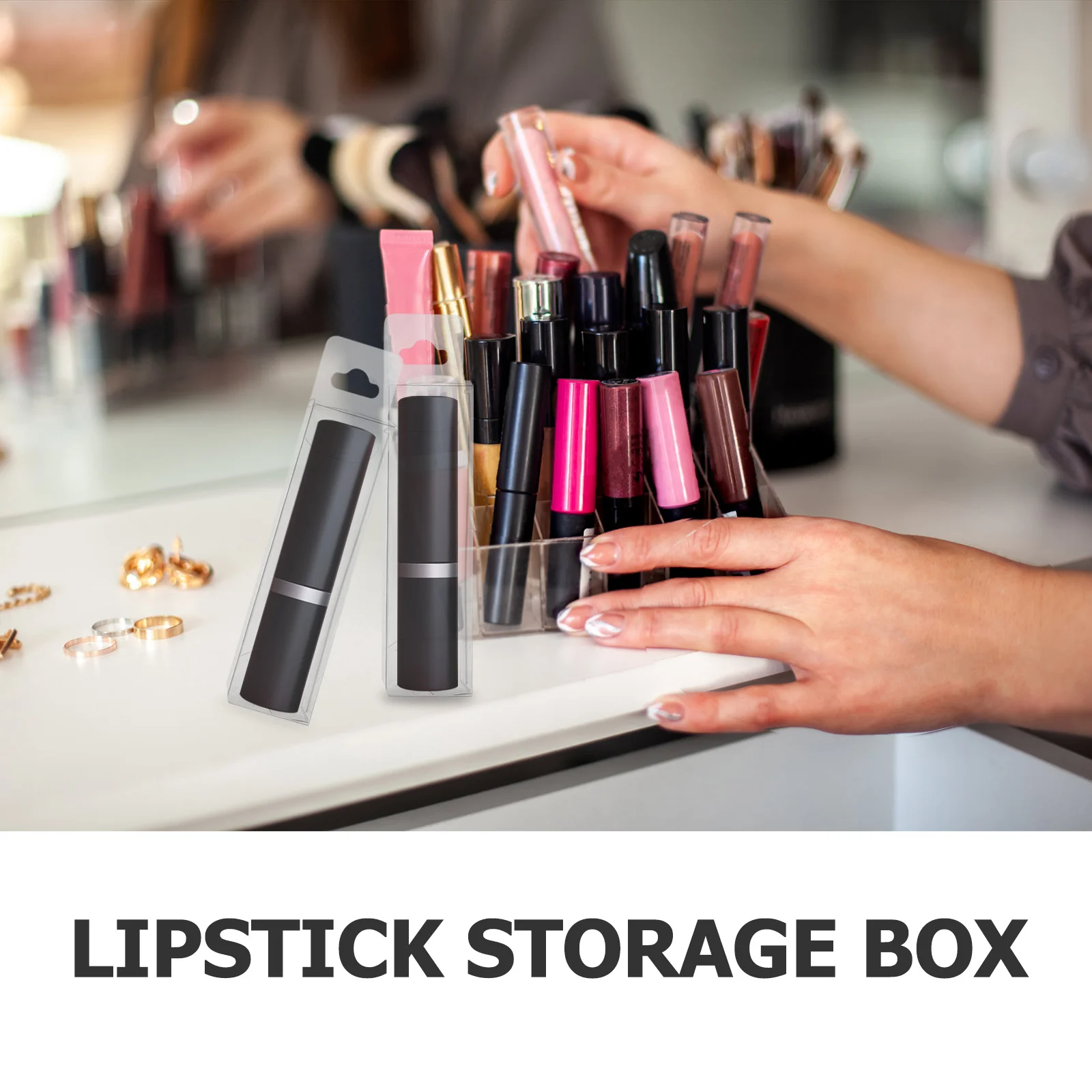 

25pcs Lip Balm Box Clear Plastic Diy Card Holder Transparent Window For Cash Lipstick Voucher Storage Portable Pouch Party