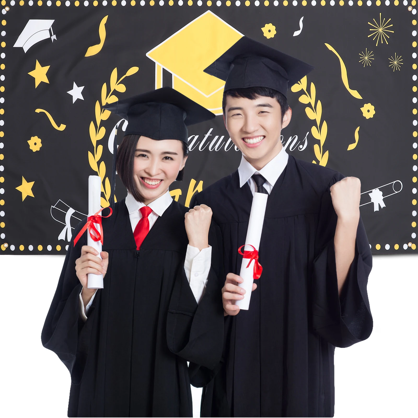 

Graduation Hanging Banner Background Backdrop Cloth Foldable Party Decoration For Indoor Outdoor Events Graduation Celebration