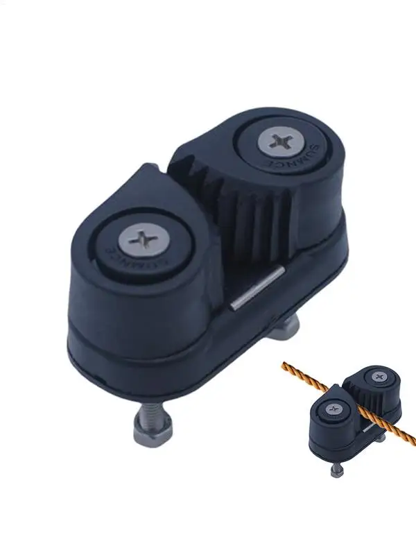 Rope Cam Cleat Multipurpose Nylon Kayak Cam Cleat Lightweight Boat Accessories Black Boat Cam Cleats for Sail Boats Pilates view 4