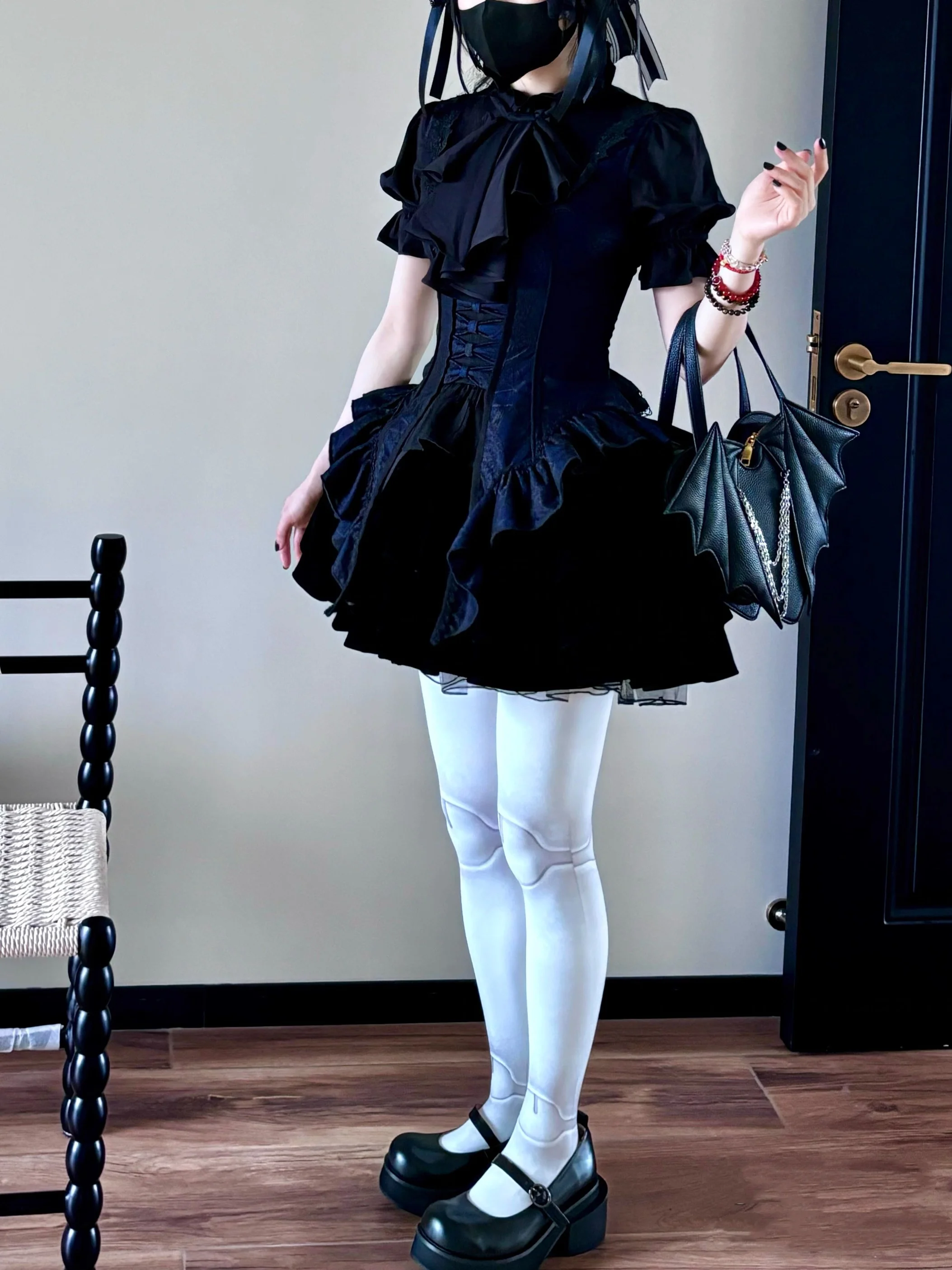 Japanese Gothic Joint Doll Lolita Socks Women's Summer and Autumn Beauty Socks Y2k Sweet Velvet Printed Pantyhose for Girls