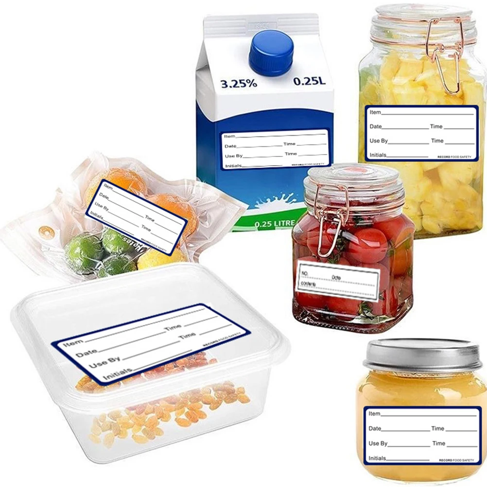 

2 Rolls Date: Stick Label Food Freezer Labels Decals Refrigerator Storage Paper Sticker