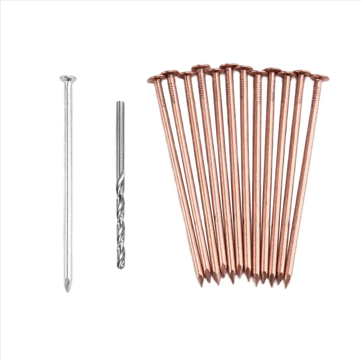 SDFC 14Pcs Copper Nails Kit to Killing Trees,3.5 Inch Pure Copper Nails Bulk,Stump Removal Spikes Hardware Nails for Trees