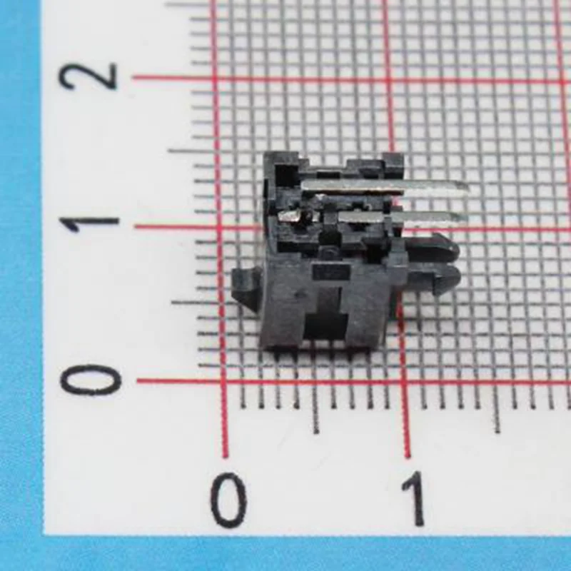 1Pcs/Lot  43045-0200   Micro-Fit 3.0 Right-Angle Header, 3.00mm Pitch, Dual Row, 2 Circuits, with Snap-in Plastic Peg PCB Lock