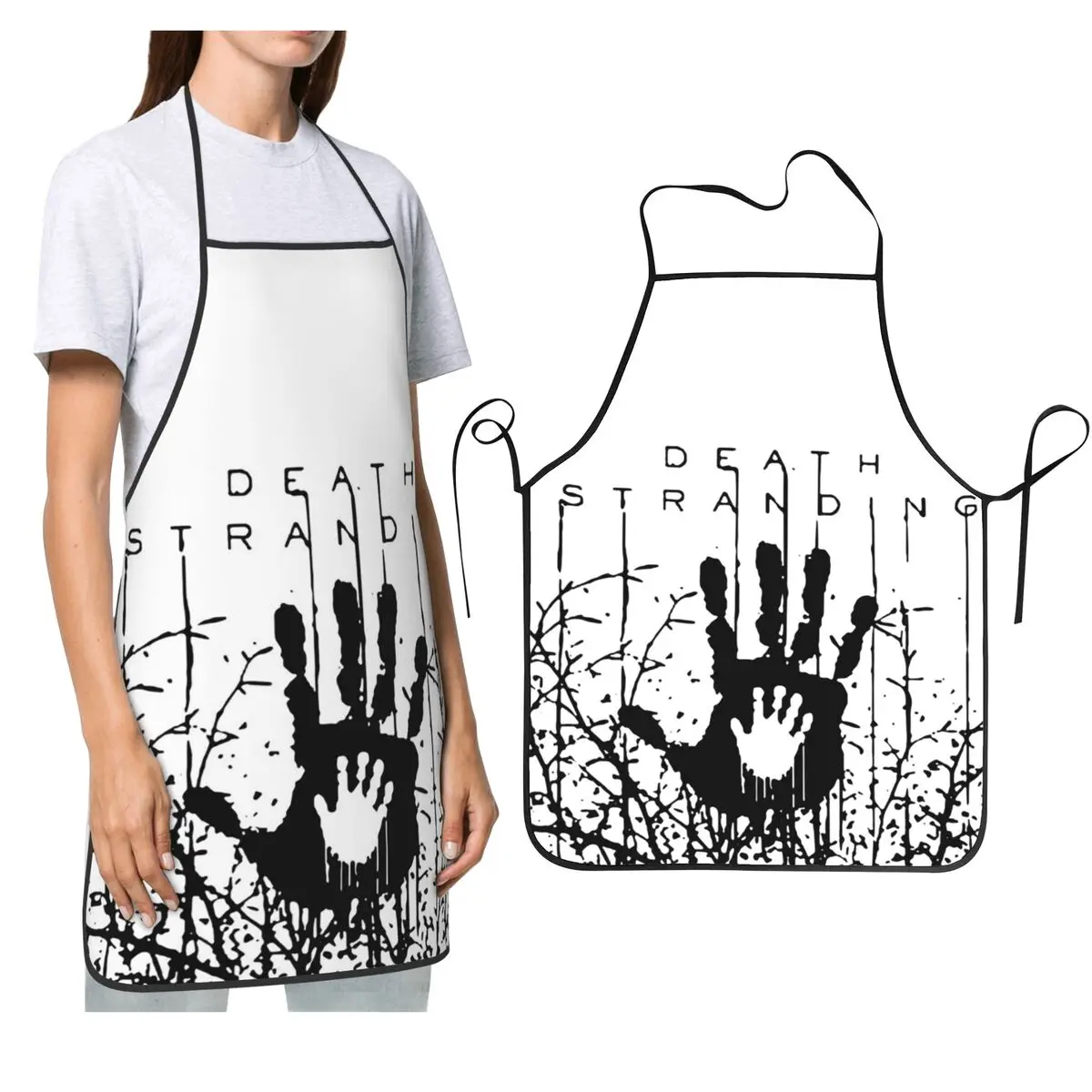 

Фартук для игры In The Forest Death Stranding, фартук для шеф-повара, приготовления пищи, выпечки, водонепроницаемый нагрудник, кухонный сарафан для чистки для женщин и мужчин
