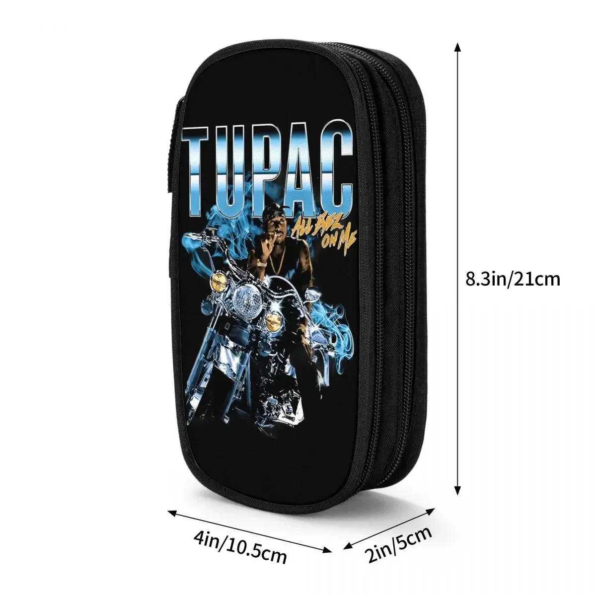 2pac Hip Hop Tupacs Federmäppchen Federmäppchen Stiftbox Kinder große Kapazität Tasche Büro Reißverschluss Briefpapier