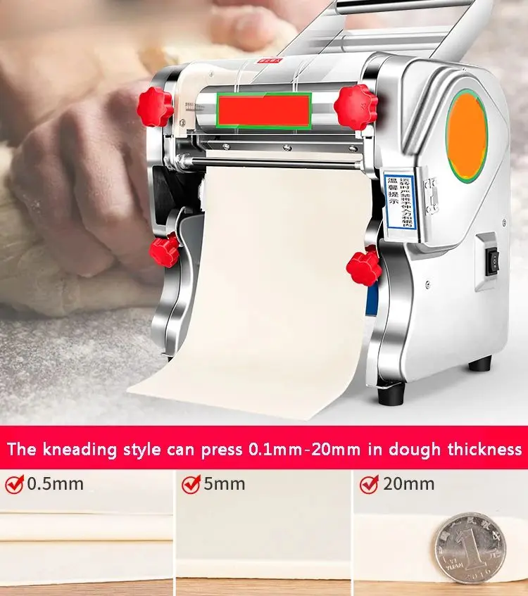 

Commercial Dough Machine Stainless Steel Dumpling Wrapper Machine Noodle Maker Automatic Household Small Electric Dough Press
